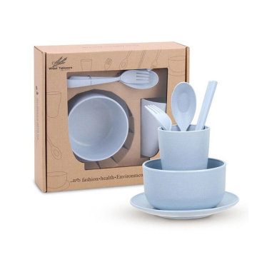 Biodegradable Wheat Stalk Tableware Set